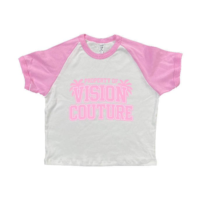 VISION COUTURE BABY TEE PINK