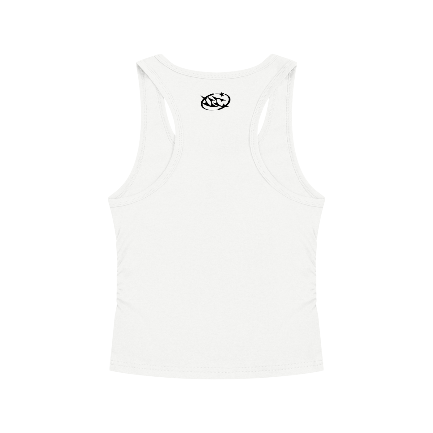 Women's White Ruched Tank Top