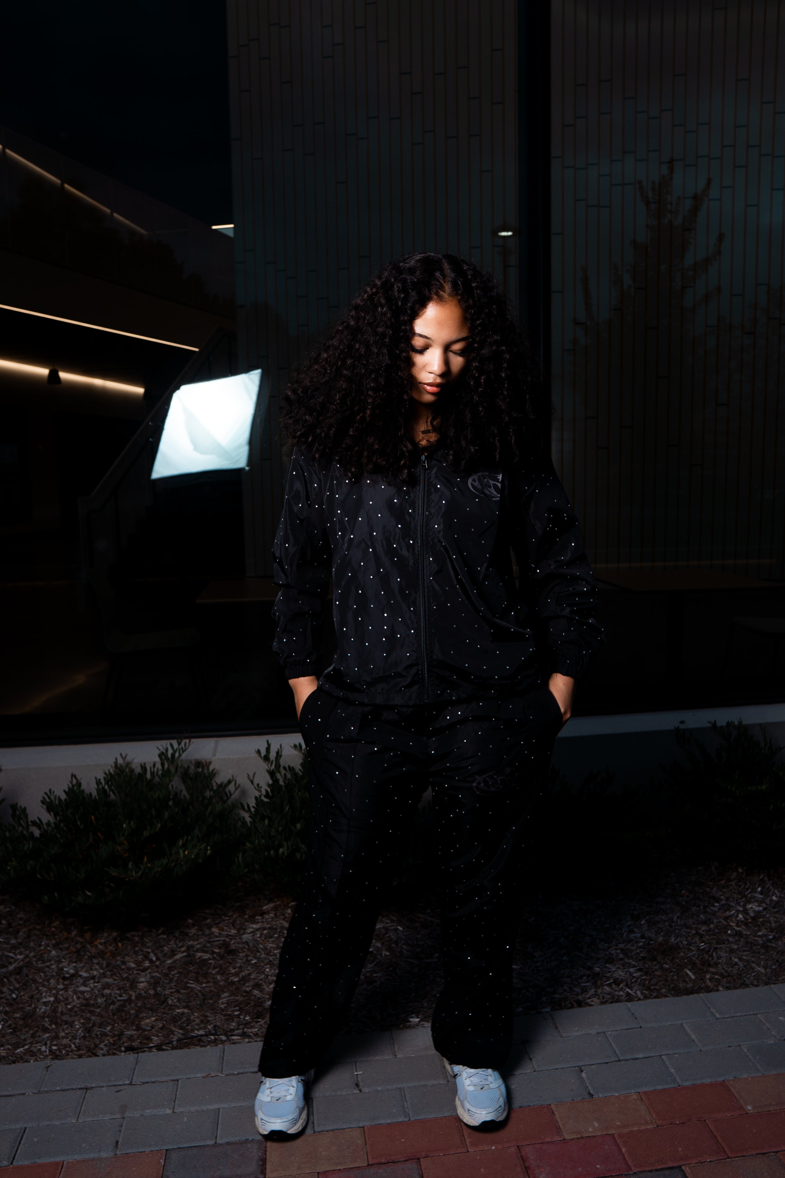 Vision Rhinestone windbreaker Jacket