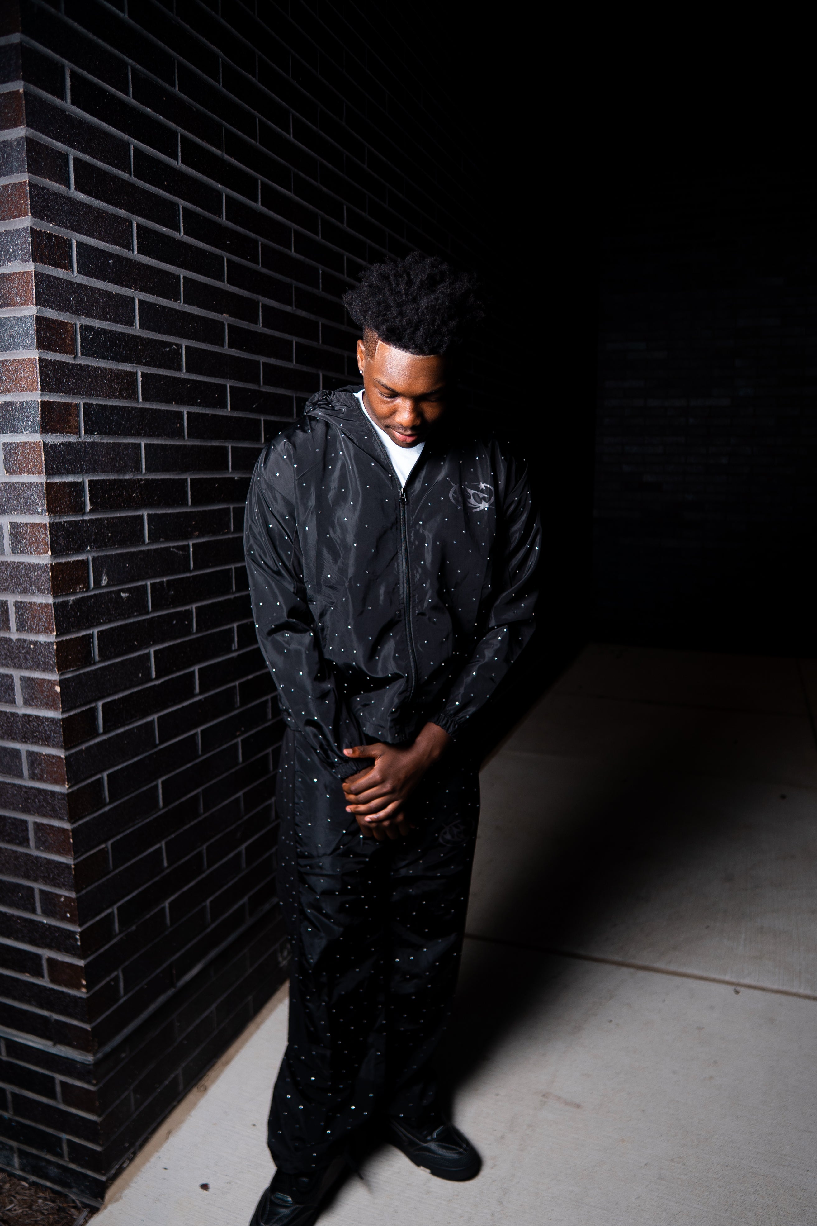 Vision Rhinestone windbreaker Jacket