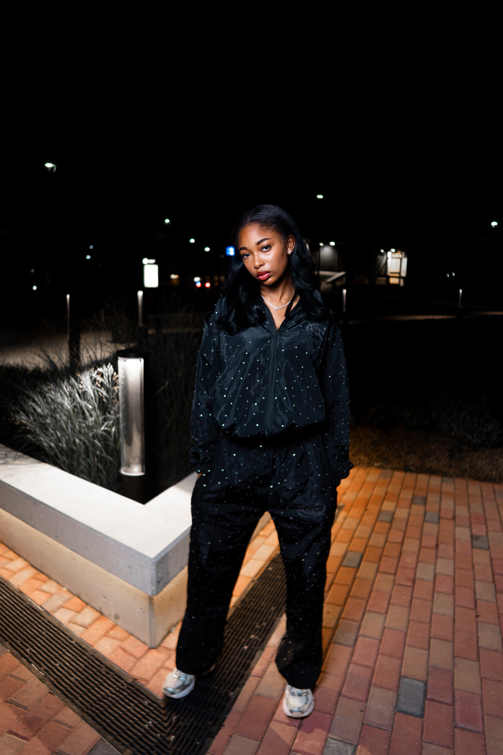 Vision Rhinestone windbreaker Jacket