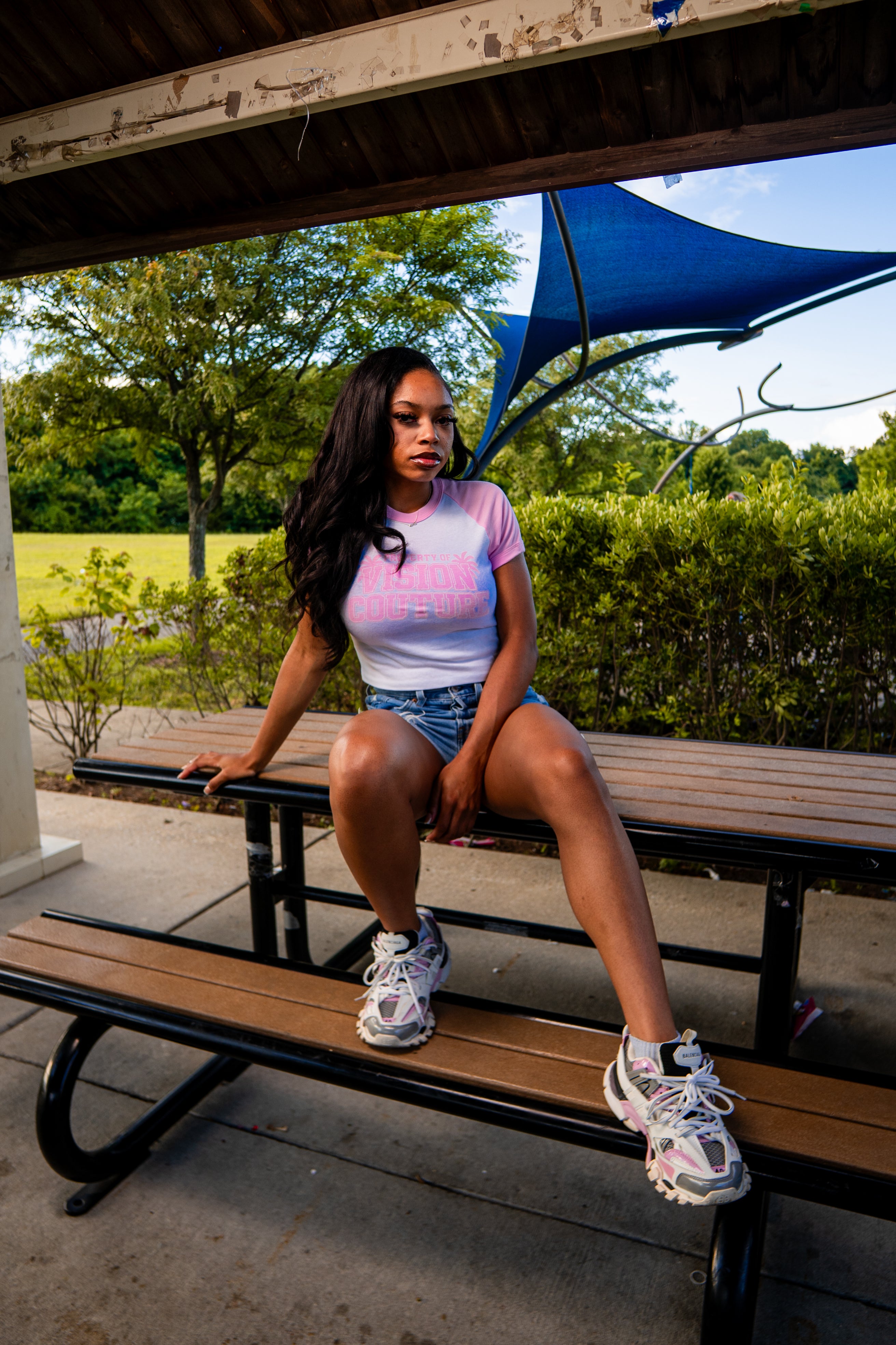 VISION COUTURE BABY TEE PINK