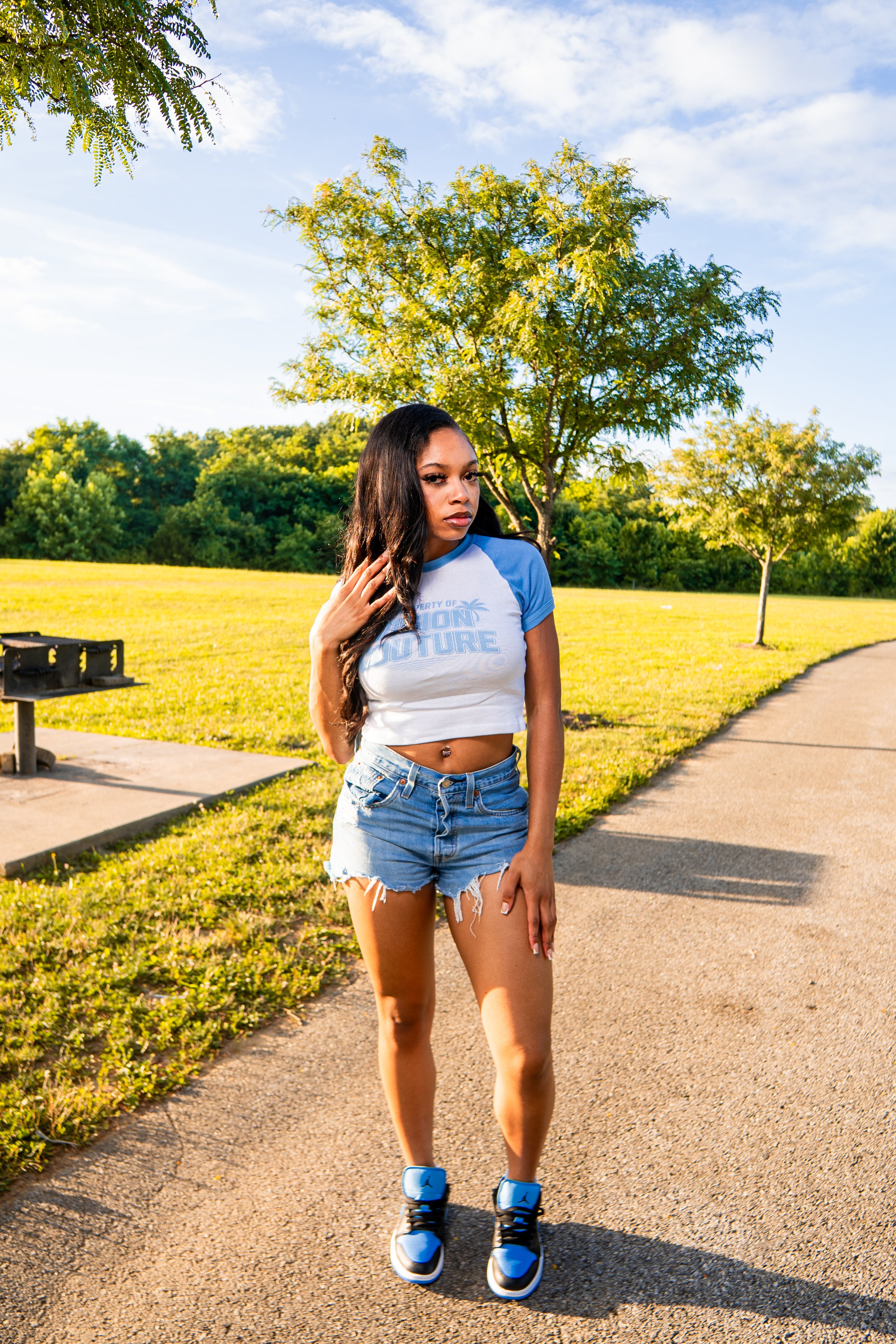 VISION COUTURE BABY TEE BABY BLUE