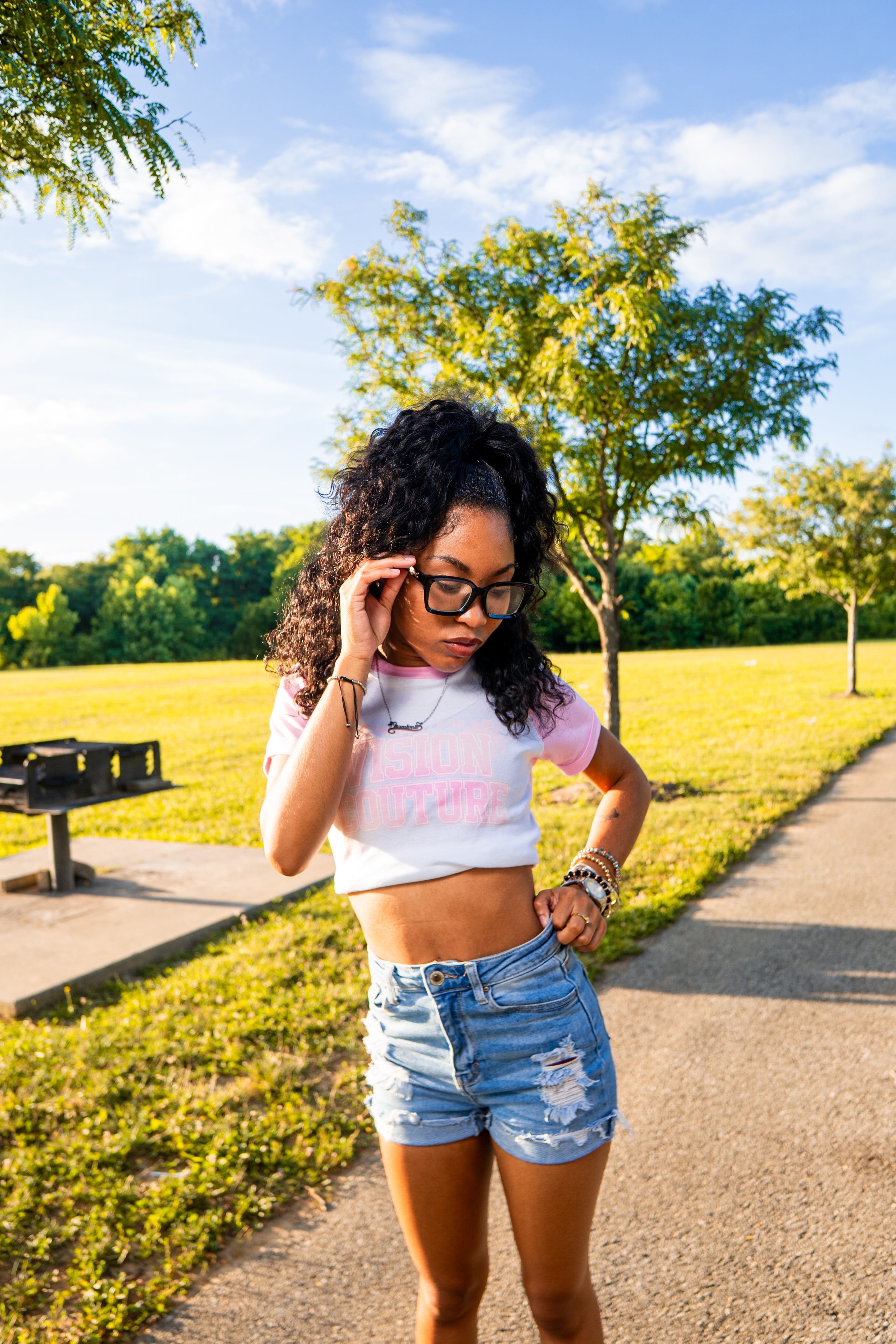 VISION COUTURE BABY TEE PINK