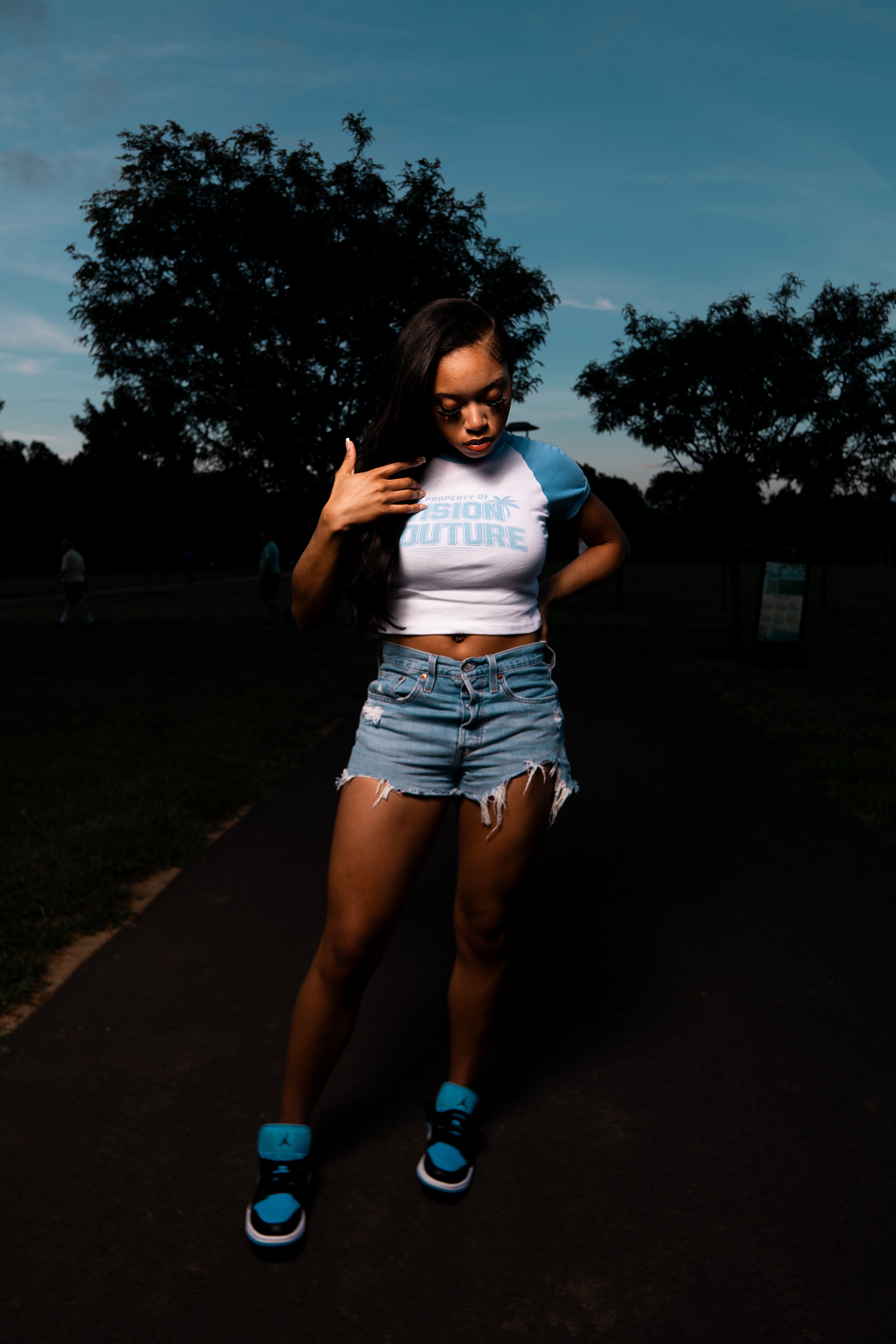 VISION COUTURE BABY TEE BABY BLUE