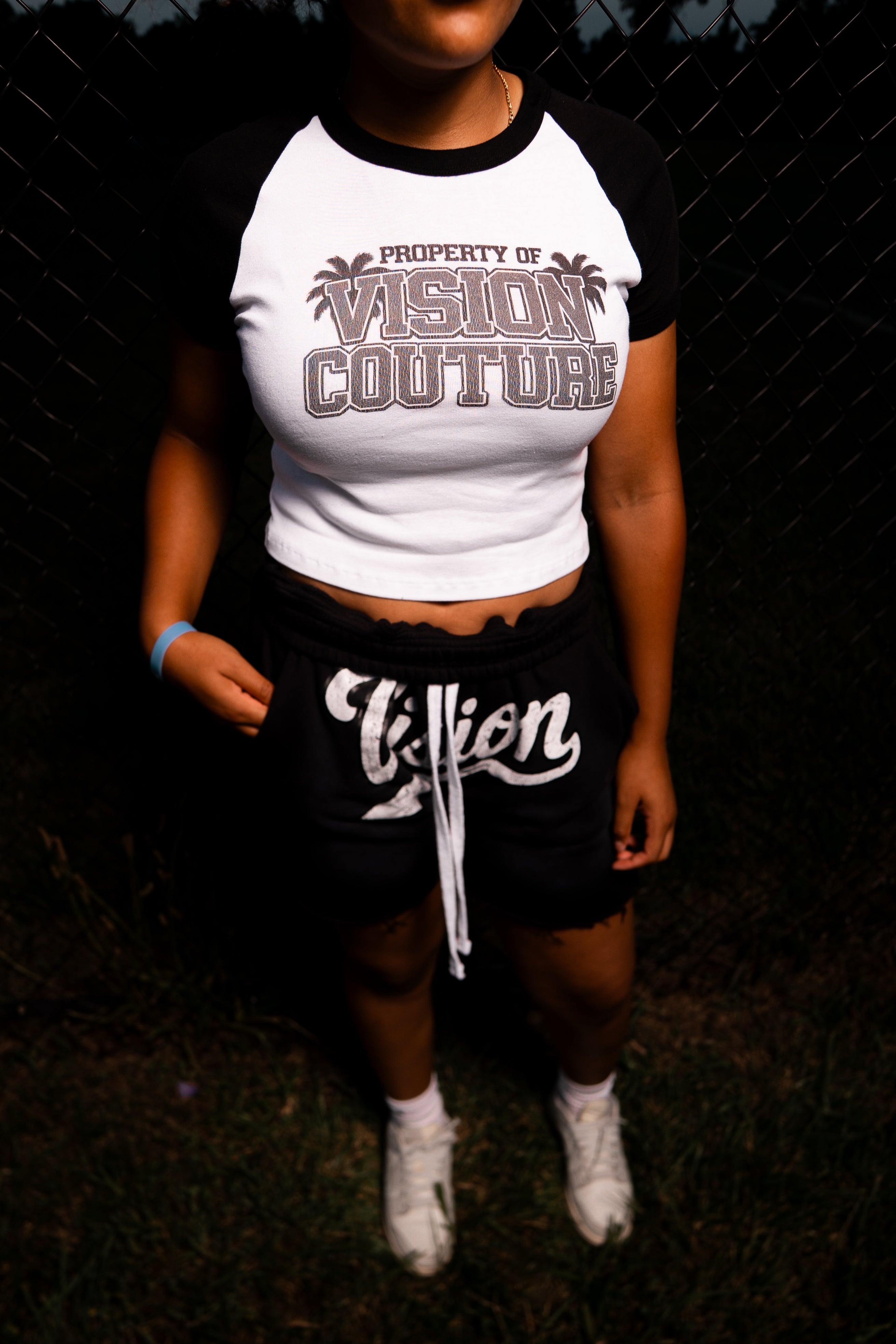 VISION COUTURE BABY TEE BLACK