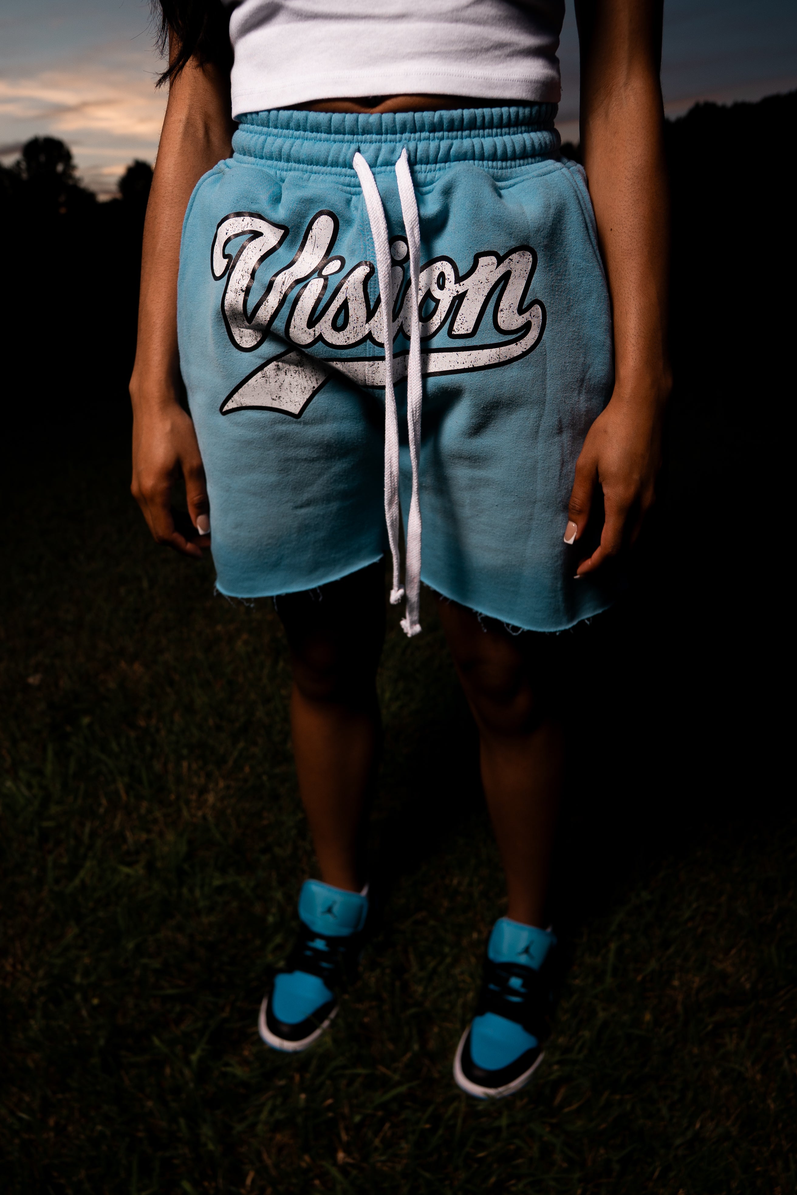 VISION SHORTS BABY BLUE