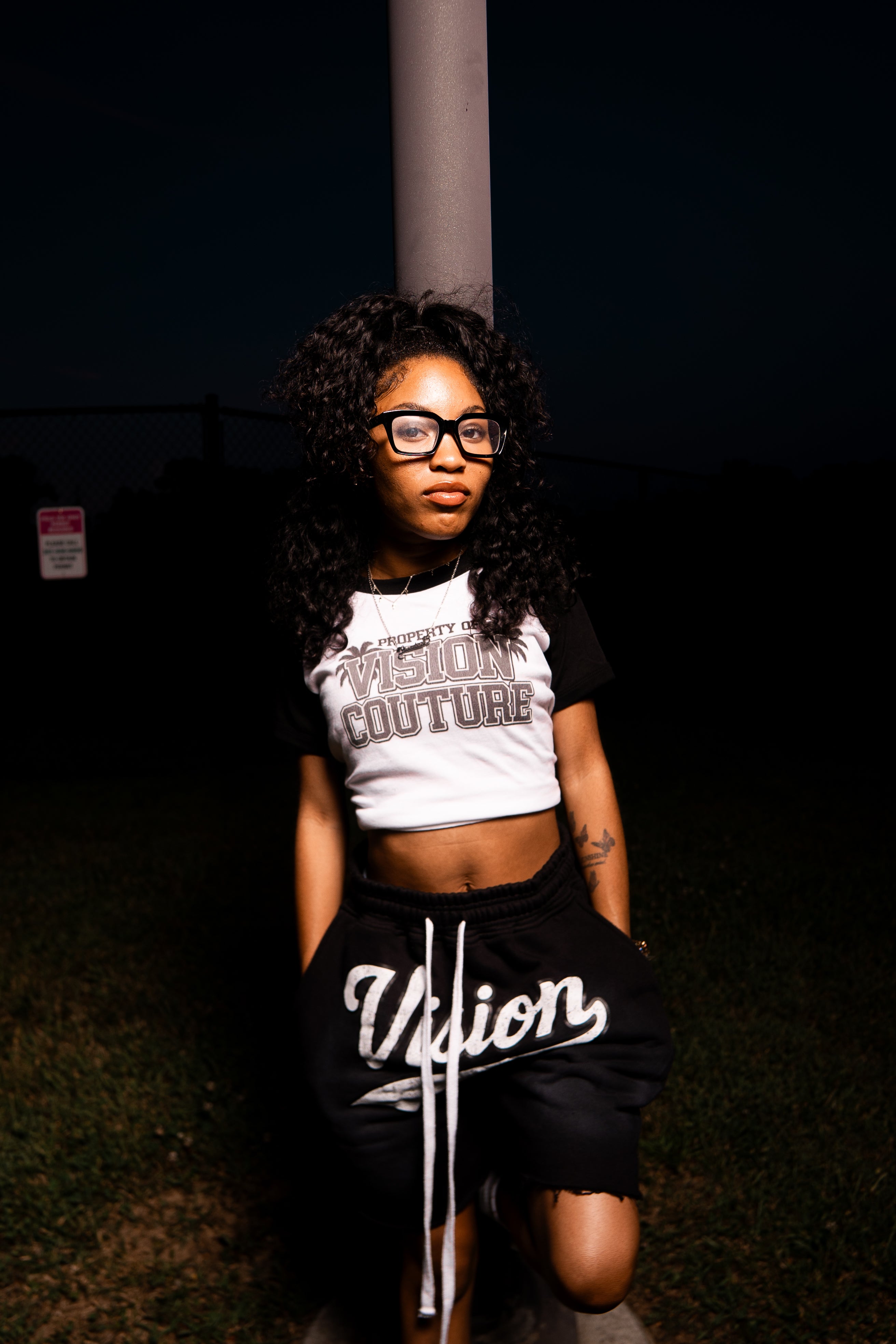 VISION COUTURE BABY TEE BLACK